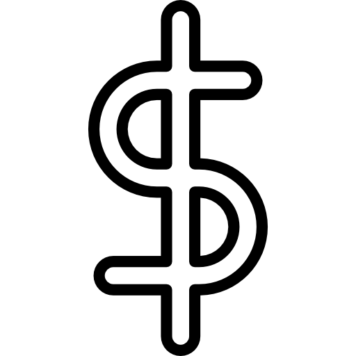 Dollar symbol of currency